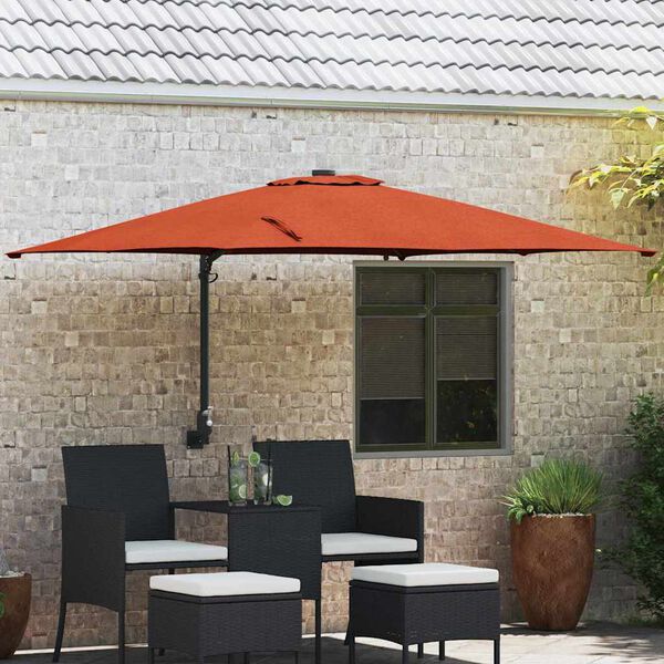 vidaXL Parasol de jardin Terre cuite 248,5 x 247,5 x 160 cm