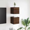 vidaXL Meubles TV muraux 2 pcs Ch&ecirc;ne marron 30,5x30x30 cm