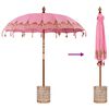 vidaXL Parasol balinais avec base Rose 215 x 215 x 260 cm