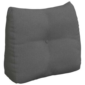 vidaXL Coussin de Dos Gris fonc&eacute; 60 x 24 x 50 cm tissu