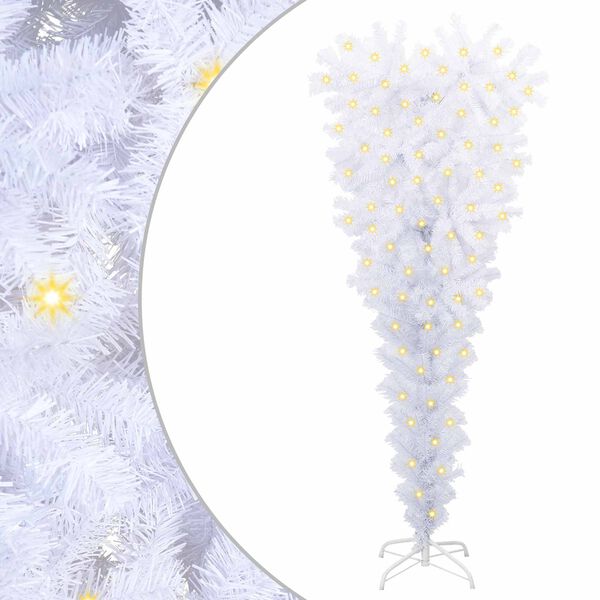 vidaXL Sapin de No&euml;l artificiel avec 150 LED Blanc 120 cm PVC et Acier