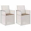 vidaXL Chaises de jardin salle &agrave; manger 2 pc Blanc et taupe PP