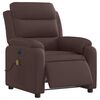 vidaXL Fauteuil de massage inclinable électrique Marron foncé Tissu