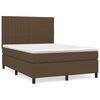 vidaXL Sommier &agrave; lattes de lit avec matelas Marron fonc&eacute; 140x190 cm
