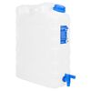 vidaXL R&eacute;servoir d'eau avec robinet transparent 20 L plastique