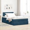 vidaXL Lit ottoman avec matelas bleu fonc&eacute; 120x190 cm velours