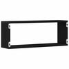 vidaXL Étagères murales avec étagère 2 pcs Chêne noir 60 x 15 x 23 cm