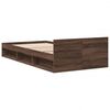 vidaXL Cadre de lit avec tiroir sans matelas ch&ecirc;ne marron 75x190 cm