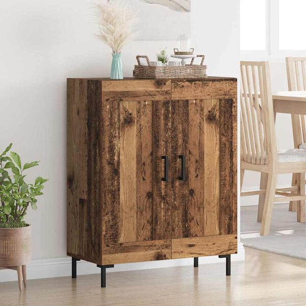 vidaXL Buffet Bois Ancien 69,5 x 34 x 90 cm Bois d'ing&eacute;nierie et fer