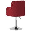 vidaXL Chaise &agrave; manger Rouge bordeaux Tissu