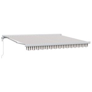 vidaXL Auvent r&eacute;tractable Gris clair et blanc 300 x 250 cm