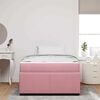 vidaXL Cadre de lit avec matelas Rose 120 x 200 cm tissu