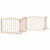 vidaXL Barri&egrave;re pour chiens avec porte 4 panneaux bois de peuplier
