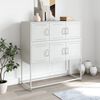 vidaXL Buffet blanc 100,5x39x107 cm acier