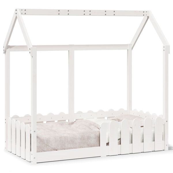 vidaXL Cadre de lit d'enfants forme de maison sans matelas 70x140 cm