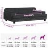 vidaXL Lit pour chien noir 90x53x30 cm velours