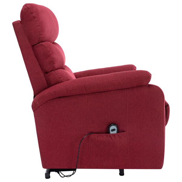 vidaXL Fauteuil de massage Rouge bordeaux Tissu