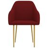 vidaXL Chaises &agrave; manger lot de 4 Rouge bordeaux Velours