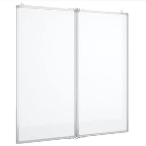 vidaXL Tableau blanc magn&eacute;tique pliable 80x80x1,7 cm aluminium