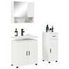 vidaXL Ensemble de mobilier de salle de bain avec tiroir 3 pcs Blanc