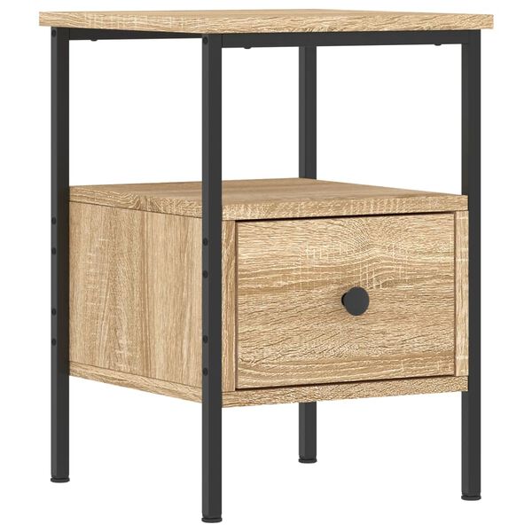 vidaXL Table de chevet ch&ecirc;ne sonoma 34x36x50 cm bois d'ing&eacute;nierie