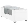 vidaXL Cadre de lit avec matelas Blanc 100 x 200 cm tissu