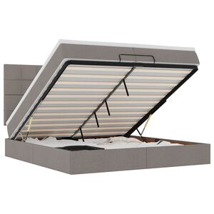 VidaXL Cadre de lit ottoman avec matelas taupe 200x200cm tissu