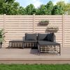 vidaXL Salon de jardin 5 pcs avec coussins anthracite résine tressée