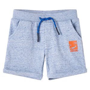 Short pour enfants &agrave; cordon de serrage m&eacute;lange bleu 116