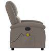 vidaXL Fauteuil de massage inclinable électrique Taupe Tissu