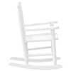 vidaXL Chaises à bascule enfants lot de 2 blanc bois peuplier massif