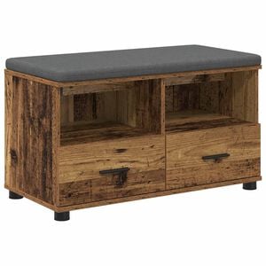 vidaXL Banc d'entr&eacute;e avec coussin Bois ancien 80 x 38 x 46 cm