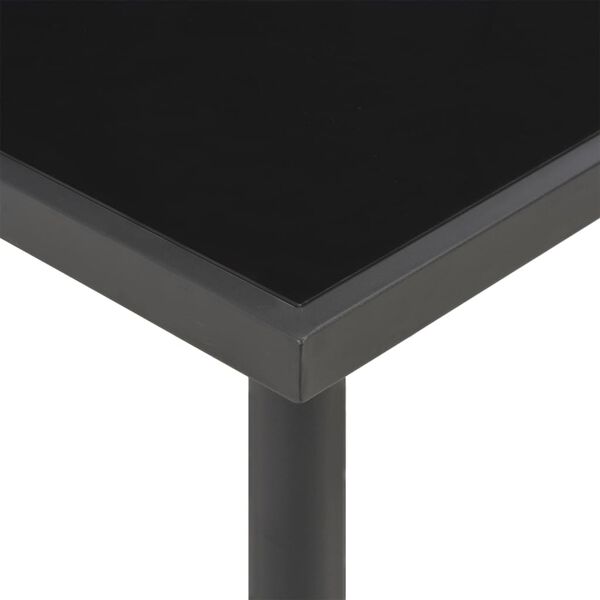 vidaXL Table &agrave; d&icirc;ner d'ext&eacute;rieur Anthracite 220x90x75cm Acier et verre