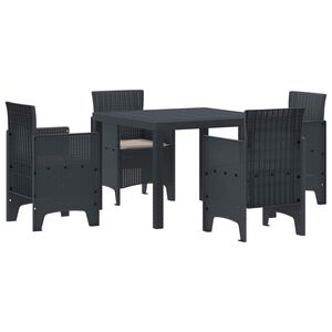 vidaXL Ensemble de salle &agrave; manger pour jardin 5 pc Anthracite