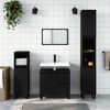 vidaXL Ensemble de meubles salle de bain 3 pcs noir bois d'ing&eacute;nierie