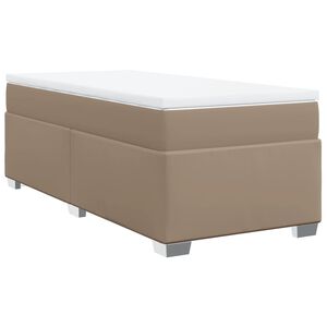 vidaXL Sommier &agrave; lattes de lit avec matelas Cappuccino 90x190 cm