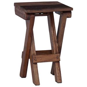 vidaXL Tabouret Naturel 30 x 30 x 48 cm Bois massif de r&eacute;cup&eacute;ration
