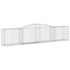 vidaXL Panier de gabions arqu&eacute; 400x50x80/100 cm Fer galvanis&eacute;
