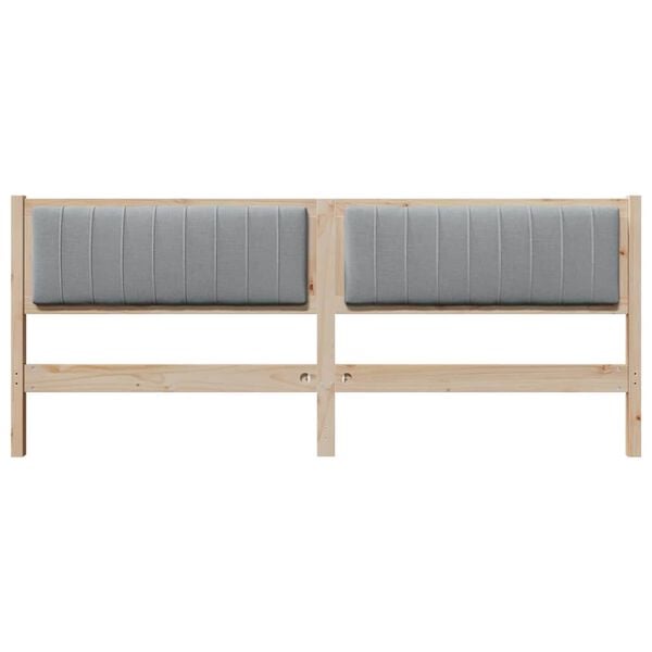 vidaXL Tête de lit capitonnée Marron 200 cm Pin massif