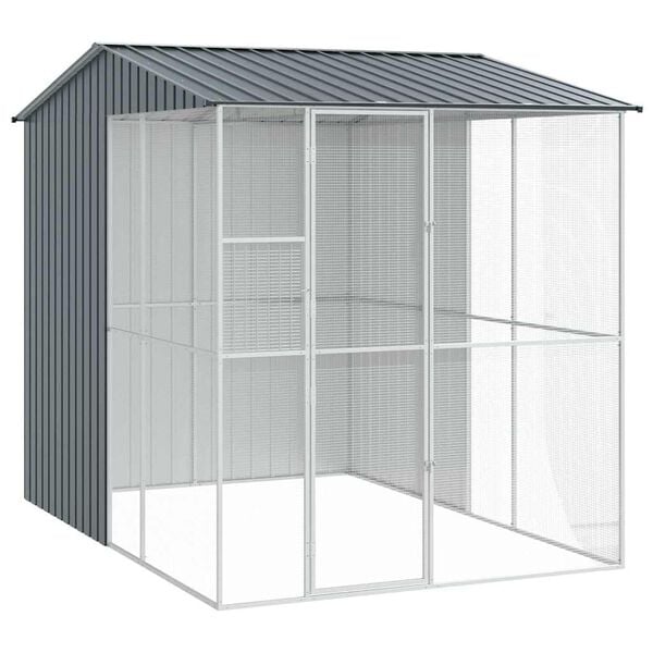 vidaXL Cage pour oiseaux Anthracite 215 x 310 x 247 cm Acier galvanisé
