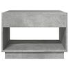 vidaXL Table basse avec LED infini gris béton 90x50x50 cm