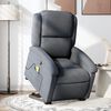 vidaXL Fauteuil de massage inclinable Gris fonc&eacute; Velours