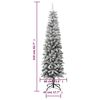 vidaXL Sapin de No&euml;l artificiel mince avec neige floqu&eacute;e 210 cm PVC/PE