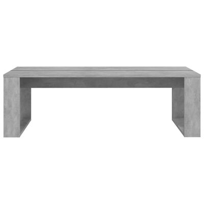 vidaXL Table basse Gris béton 110x50x35 cm Bois d'ingénierie