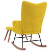 vidaXL Chaise &agrave; bascule avec repose-pied Jaune moutarde Velours