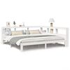 vidaXL Lit biblioth&egrave;que sans matelas blanc 180x200 cm bois pin massif