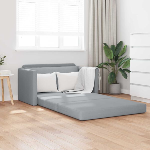 vidaXL Canap&eacute;-Lit 110cm Gris clair tissu