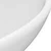 vidaXL Lavabo rond de salle de bain Blanc mat 32,5x14 cm C&eacute;ramique