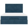 vidaXL Cadre de lit ottoman avec matelas bleu fonc&eacute; 140x190 cm velours