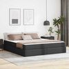 vidaXL Lit avec rangement et matelas avec matelas Noir 180 x 200 cm
